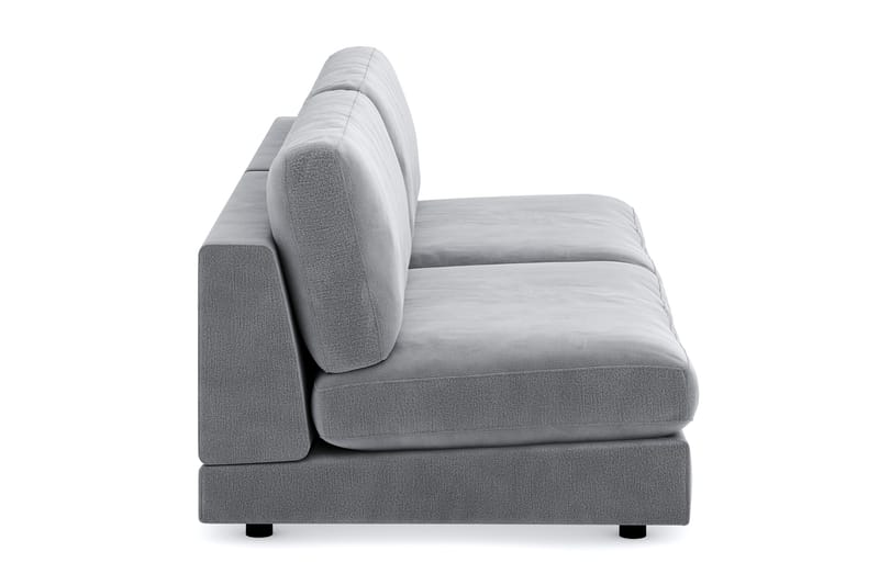 Arken Modulsofa 3-pers Velour - Lysegrå - Møbler - Sofaer - Velour sofaer