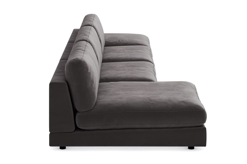 Arken U-modulsofa med Chaiselong Vendbar Velour - Mørkegrå - Møbler - Sofaer - Velour sofaer