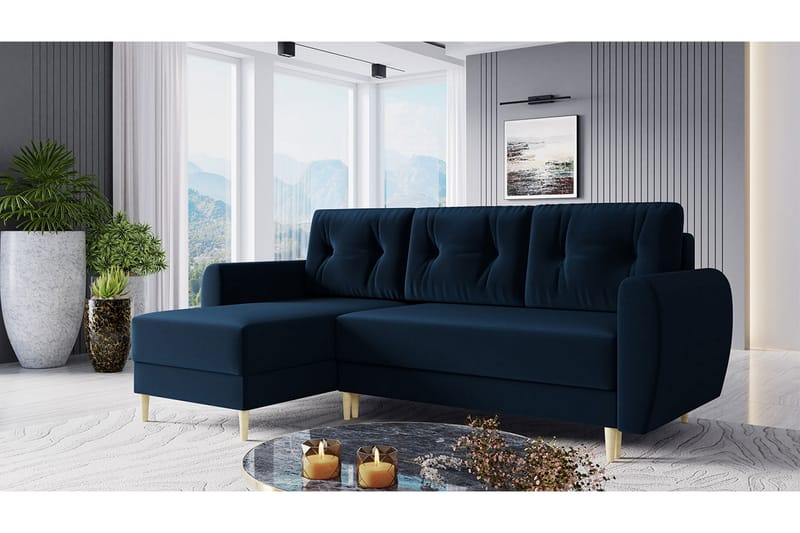 Bornalle Sovesofa - Blå - Møbler - Sofaer - Velour sofaer