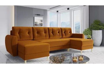 Bornalle Sovesofa - Gul - Møbler - Sofaer - Sovesofaer - Sovesofa chaiselong