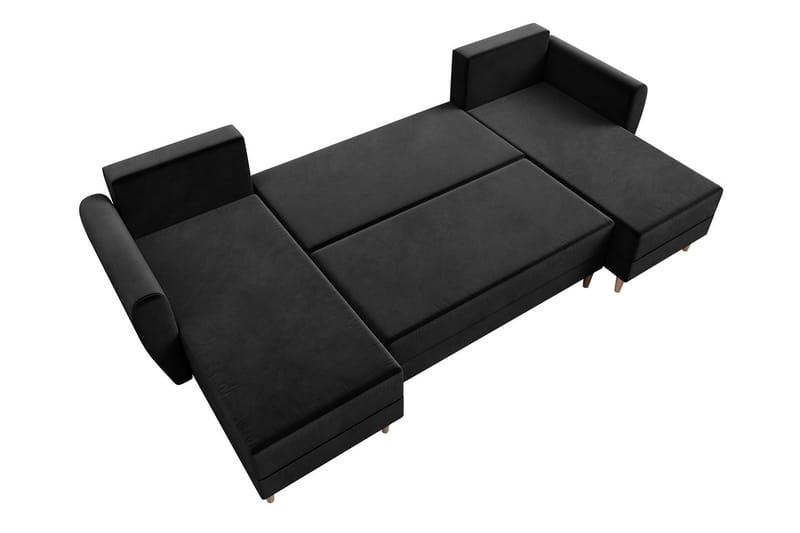 Bornalle Sovesofa - Sort - Møbler - Sofaer - Velour sofaer