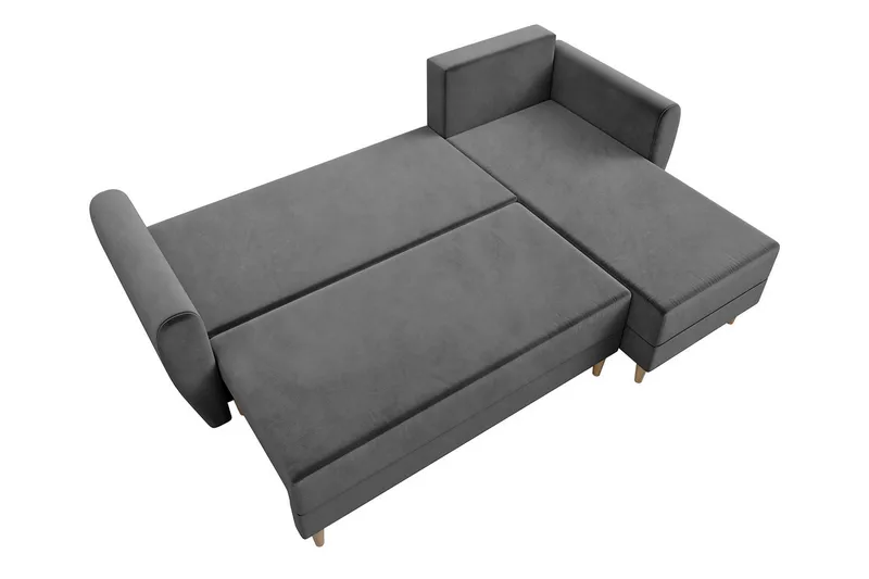 Bornalle Sovesofa - Sort - Møbler - Sofaer - Sovesofaer - Sovesofa chaiselong