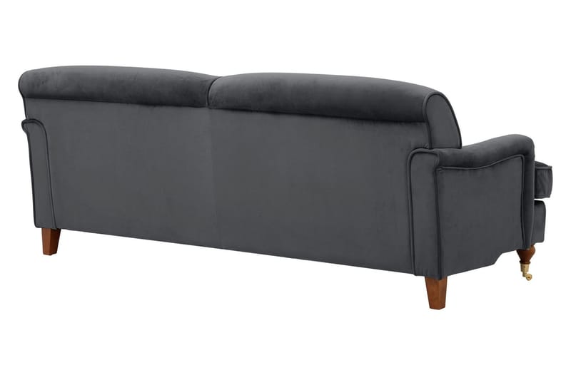 Bracknell 3-pers Sofa - Grå - Velour sofaer - 3 personers sofa