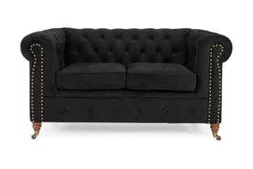 Chesterfield Deluxe Veloursofa 2-pers