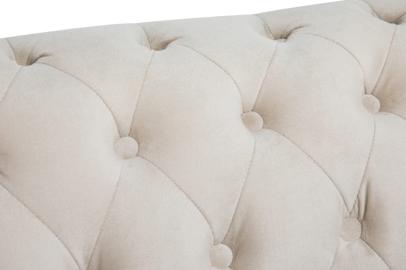 Chesterfield Deluxe Veloursofa 2-pers - Beige - 2 personers sofa - Chesterfield sofaer - Velour sofaer