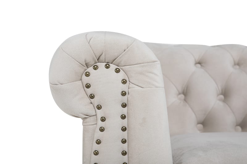 Chesterfield Deluxe Veloursofa 2-pers - Beige - 2 personers sofa - Chesterfield sofaer - Velour sofaer