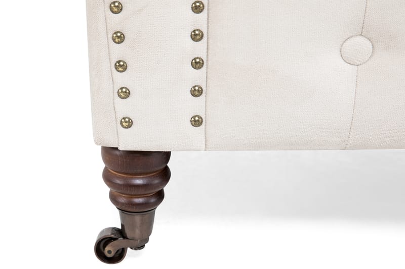 Chesterfield Deluxe Veloursofa 2-pers - Beige - Møbler - Sofaer - Velour sofaer