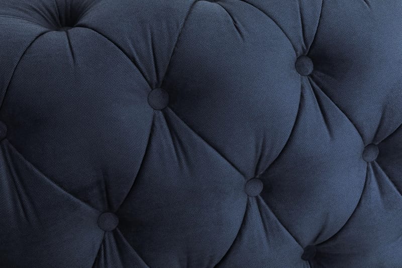 Chesterfield Deluxe Veloursofa 4-pers - Petrolblå - Møbler - Sofaer - Velour sofaer