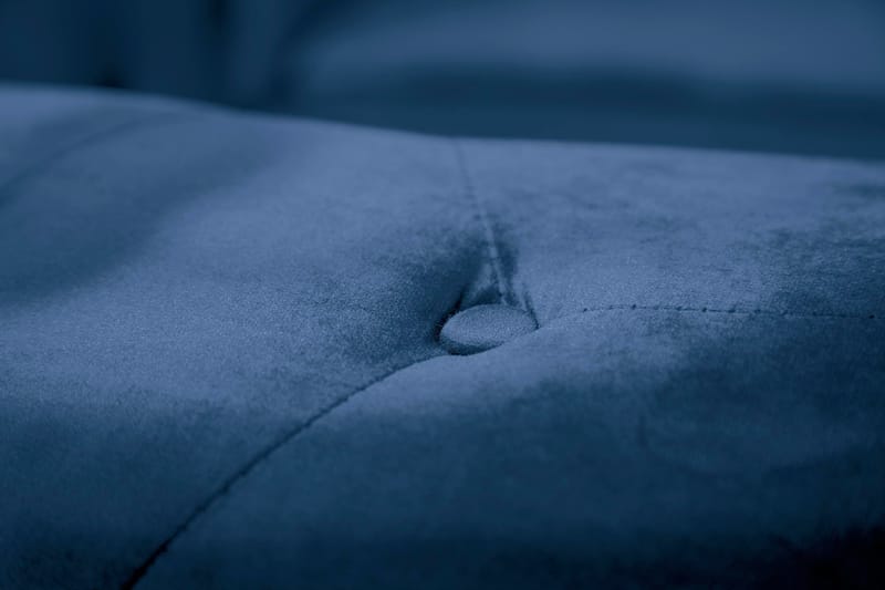 Chesterfield Lyx 2-sædet Lille fløjlsofa – Dyb sofa 160 cm bred - Blå Velour - Møbler - Sofaer - Velour sofaer