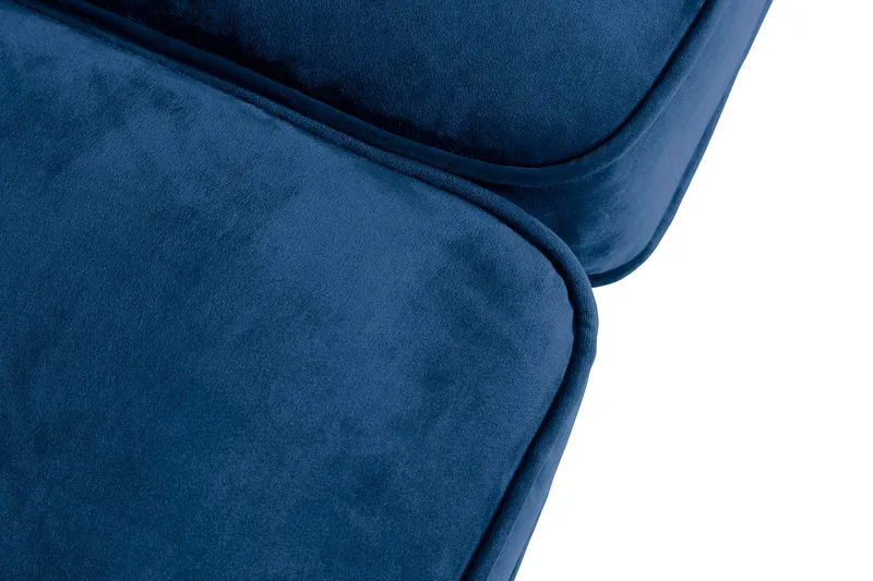 Chesterfield Lyx 2-sædet Lille fløjlsofa – Dyb sofa 160 cm bred - Blå - Møbler - Sofaer - Velour sofaer