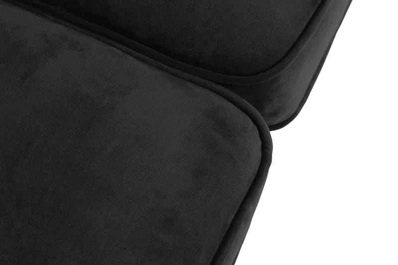 Chesterfield Lyx 2-sædet Lille fløjlsofa – Dyb sofa 160 cm bred - Sort - Møbler - Sofaer - Velour sofaer