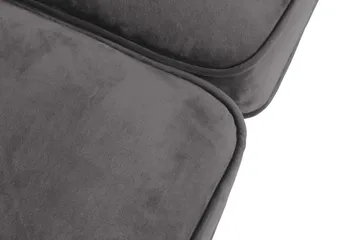 Chesterfield Lyx 2-sædet Lille Fløjlssofa – Dyb sofa 160 cm bred - Mørkegrå - Møbler - Sofaer - 2 personers sofa