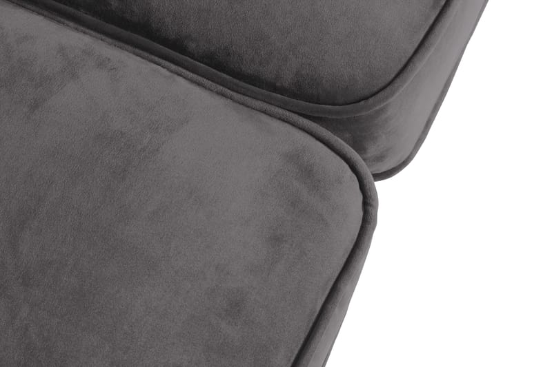 Chesterfield Lyx 2-sædet Lille Fløjlssofa – Dyb sofa 160 cm bred - Mørkegrå - Møbler - Sofaer - Velour sofaer