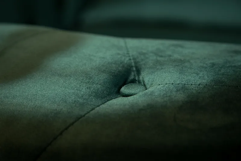 Chesterfield Lyx 3-sædet Fløjlssofa – Dyb sofa - Mørkegrøn - Møbler - Sofaer - Velour sofaer