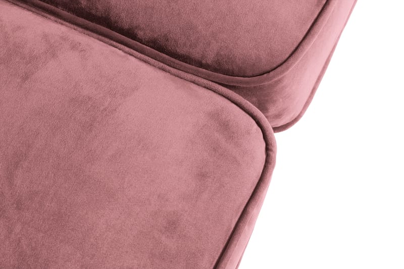 Chesterfield Lyx Veloursofa 2-pers - Rustlyserød - 2 personers sofa - Chesterfield sofaer - Velour sofaer