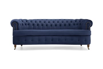 Chesterfield Veloursofa 3-pers Buet