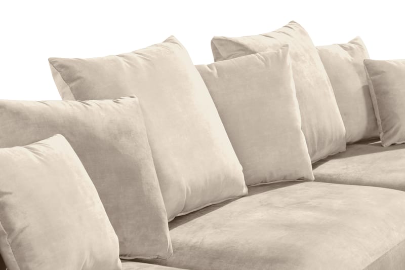 Chowchow 3-Pers. Veloursofa - Beige/Sort - Møbler - Sofaer - Velour sofaer