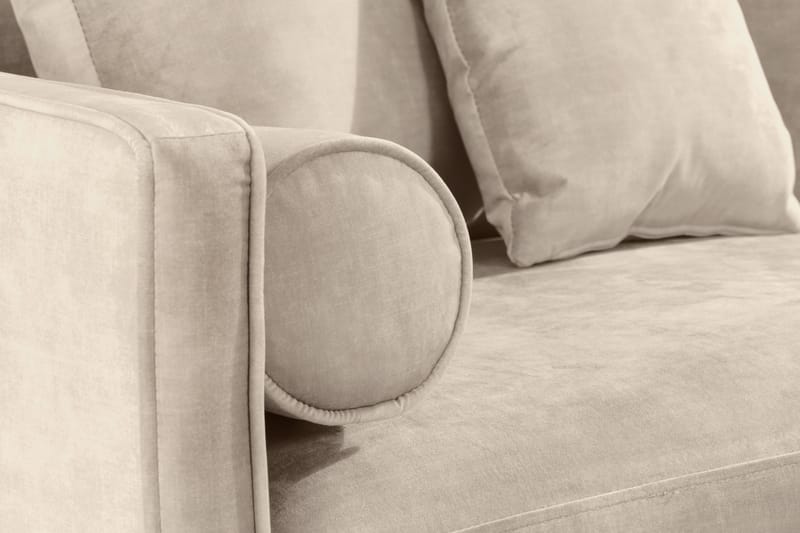 Chowchow 3-Pers. Veloursofa - Beige/Sort - Møbler - Sofaer - Velour sofaer