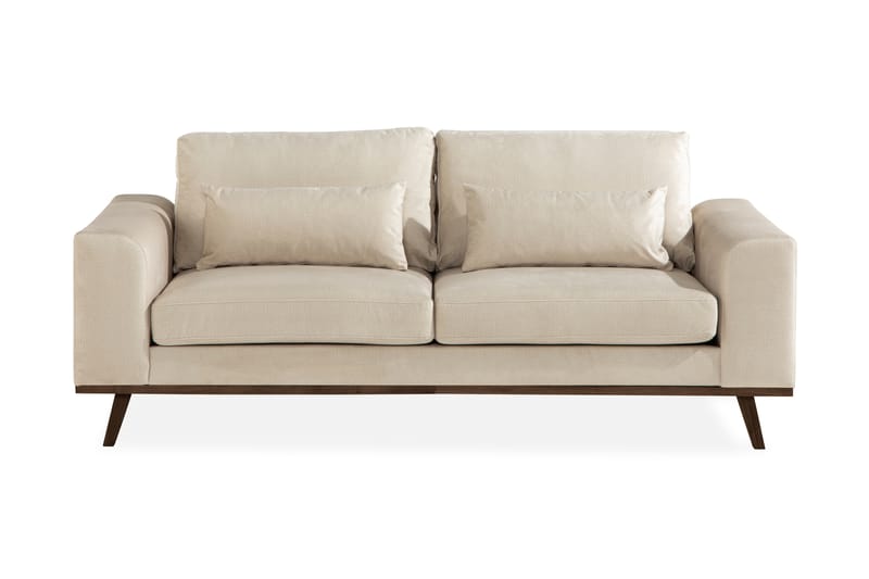 Copenhagen 2-Pers. Veloursofa - Beige - Velour sofaer - 2 personers sofa