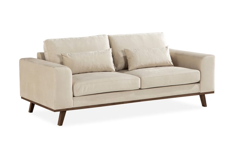 Copenhagen 2-Pers. Veloursofa - Beige - Velour sofaer - 2 personers sofa