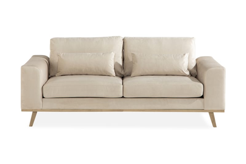 Copenhagen 2-Pers. Veloursofa - Beige - Velour sofaer - 2 personers sofa