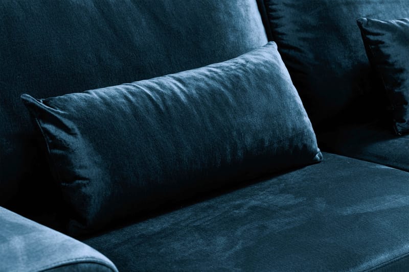 Copenhagen 3-personers Fløjlssofa - Blå - Møbler - Sofaer - Velour sofaer