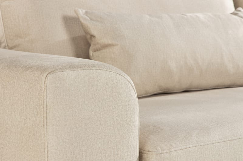 Copenhagen 3-Pers. Sofa Velour - Beige - Velour sofaer - 3 personers sofa