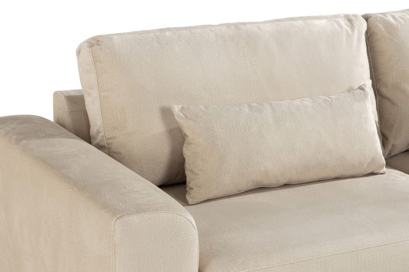 Copenhagen 3-Pers. Sofa Velour - Beige - Velour sofaer - 3 personers sofa