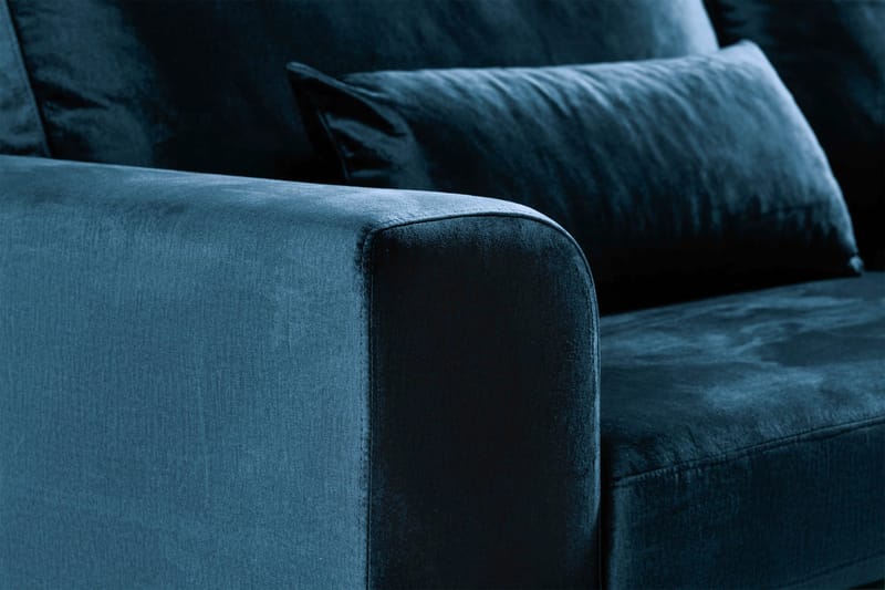 Copenhagen 3-personers Fløjlssofa - Blå - Møbler - Sofaer - Velour sofaer