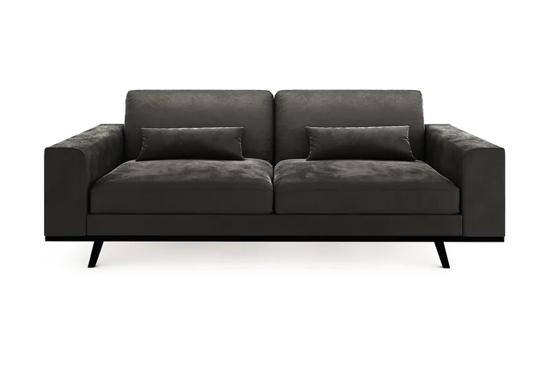 Copenhagen 3-personers Fløjlssofa - Mørkegrå - Møbler - Sofaer - Velour sofaer