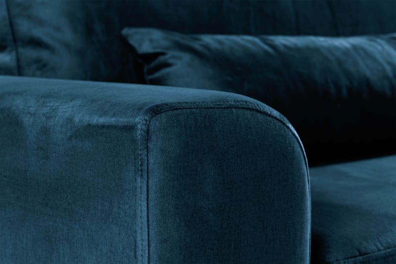 Copenhagen 4-personers Fløjlssofa - Blå - Møbler - Sofaer - Velour sofaer