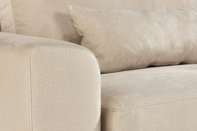 Copenhagen 4-Pers. Sofa Velour - Beige - Velour sofaer - 4 personers sofa