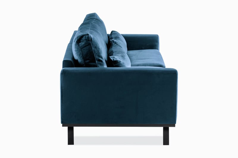 Copenhagen 4-personers Fløjlssofa - Blå - Møbler - Sofaer - Velour sofaer