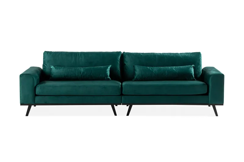 Copenhagen 4-personers Fløjlssofa - Grøn - Møbler - Sofaer - Velour sofaer