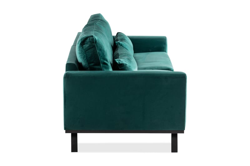 Copenhagen 4-Personers Sofa Velour - Grøn - Velour sofaer - 4 personers sofa