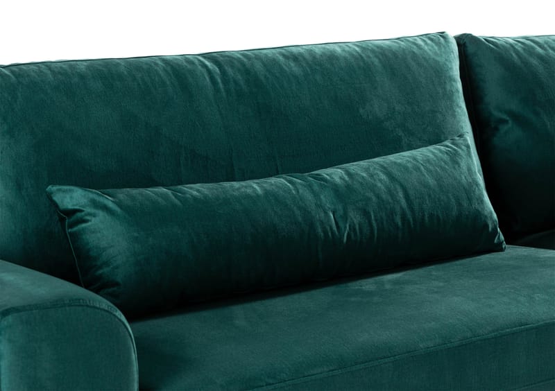 Copenhagen 4-Personers Sofa Velour - Grøn - Velour sofaer - 4 personers sofa