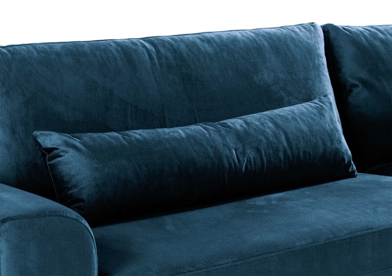 Copenhagen 4-personers Fløjlssofa - Blå - Møbler - Sofaer - Velour sofaer