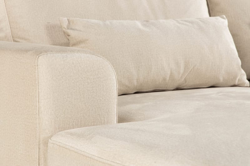 Copenhagen 5-personers Højrevendt U-formet Sofa med Divan og Chaiselong i Fløjl - Beige - Møbler - Sofaer - Velour sofaer