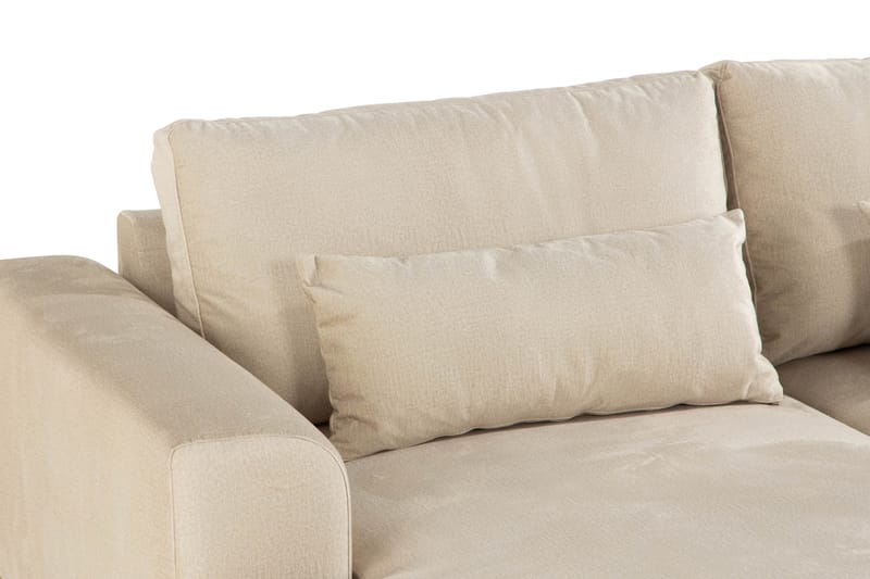Copenhagen 5-personers Højrevendt U-formet Large Sofa med Divan og Chaiselong i Fløjl - Beige - Møbler - Sofaer - Velour sofaer