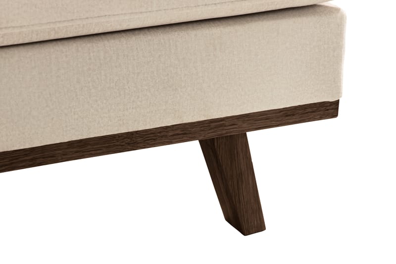 Copenhagen 5-personers Højrevendt U-formet Sofa med Divan og Chaiselong i Fløjl - Beige - Møbler - Sofaer - Velour sofaer