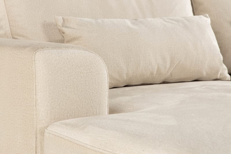 Copenhagen 5-personers Højrevendt U-formet Sofa med Divan og Chaiselong i Fløjl - Beige - Møbler - Sofaer - Velour sofaer