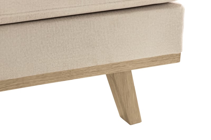 Copenhagen 5-personers Venstrevendt U-formet Sofa med Divan og Chaiselong i Fløjl - Beige - Møbler - Sofaer - Velour sofaer