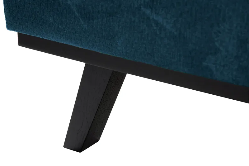 Copenhagen 5-personers Venstrevendt U-formet Sofa med Divan og Chaiselong i Fløjl - Blå - Møbler - Sofaer - Velour sofaer