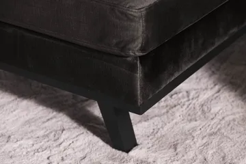 Copenhagen 5-personers Venstrevendt U-formet Sofa med Divan og Chaiselong i Fløjl - Mørkegrå - Møbler - Sofaer - Velour sofaer