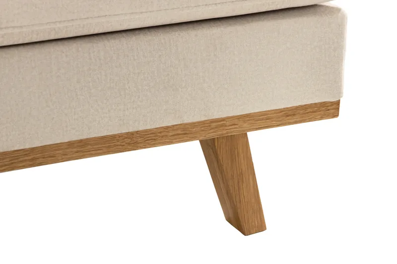 Copenhagen 5-personers Venstrevendt U-formet Sofa med Divan og Chaiselong i Fløjl - Beige - Møbler - Sofaer - Velour sofaer