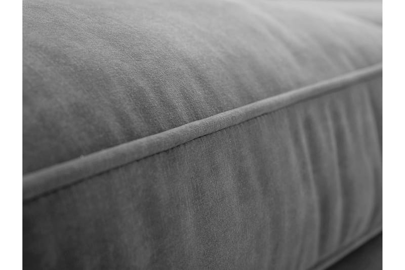 Corblack 3-personers hjørnesofa - velour / Grå - Møbler - Sofaer - Velour sofaer