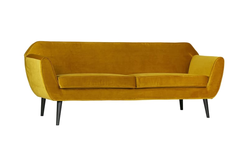 Corollos Sofa - Okker - Velour sofaer - 3 personers sofa