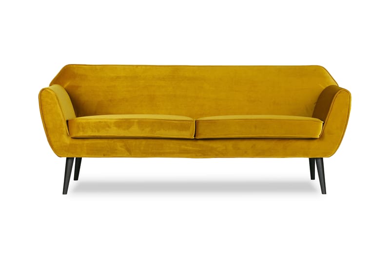 Corollos Sofa - Okker - Velour sofaer - 3 personers sofa