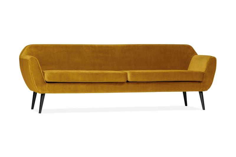 Corollos Veloursofa - Ochre - Velour sofaer - 3 personers sofa