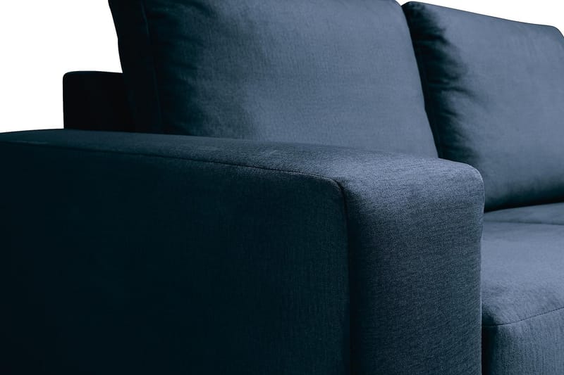 Crazy 4-personers Højrevendt U-formet Large Sofa med Chaiselong i Fløjl - Blå - Møbler - Sofaer - U Sofa